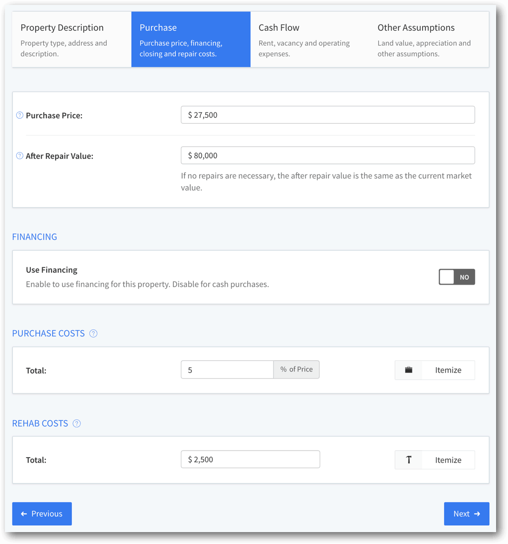 dealcheck step 2