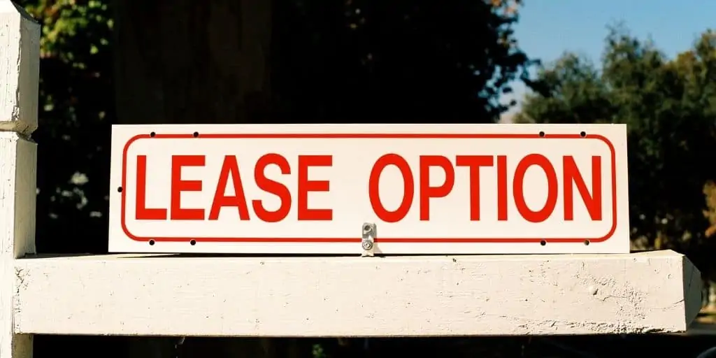 lease option sign