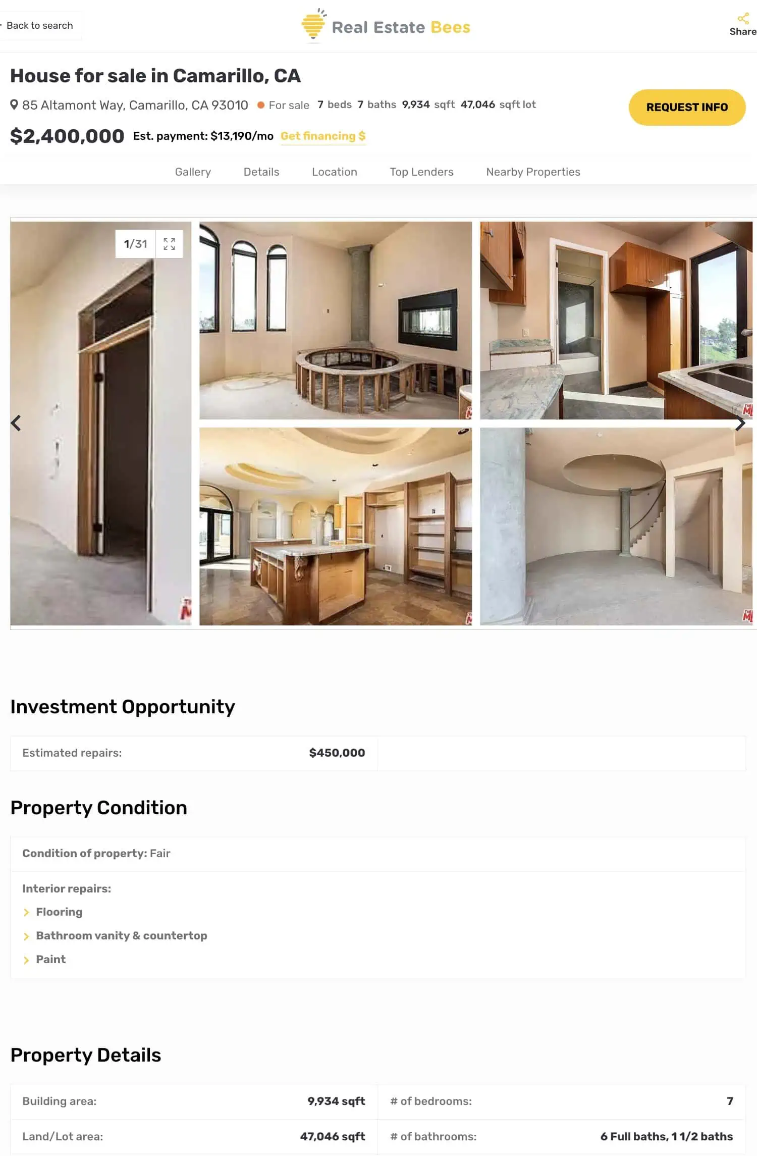 realestatebees screenshot