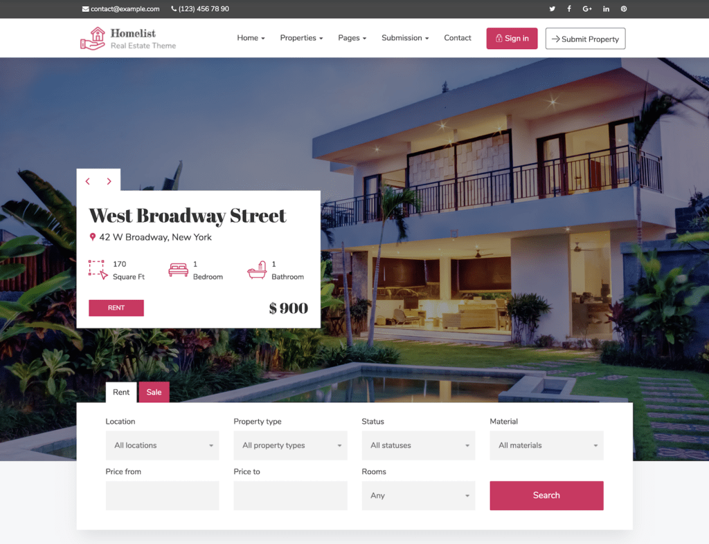 HomeList Real Estate WordPress Theme