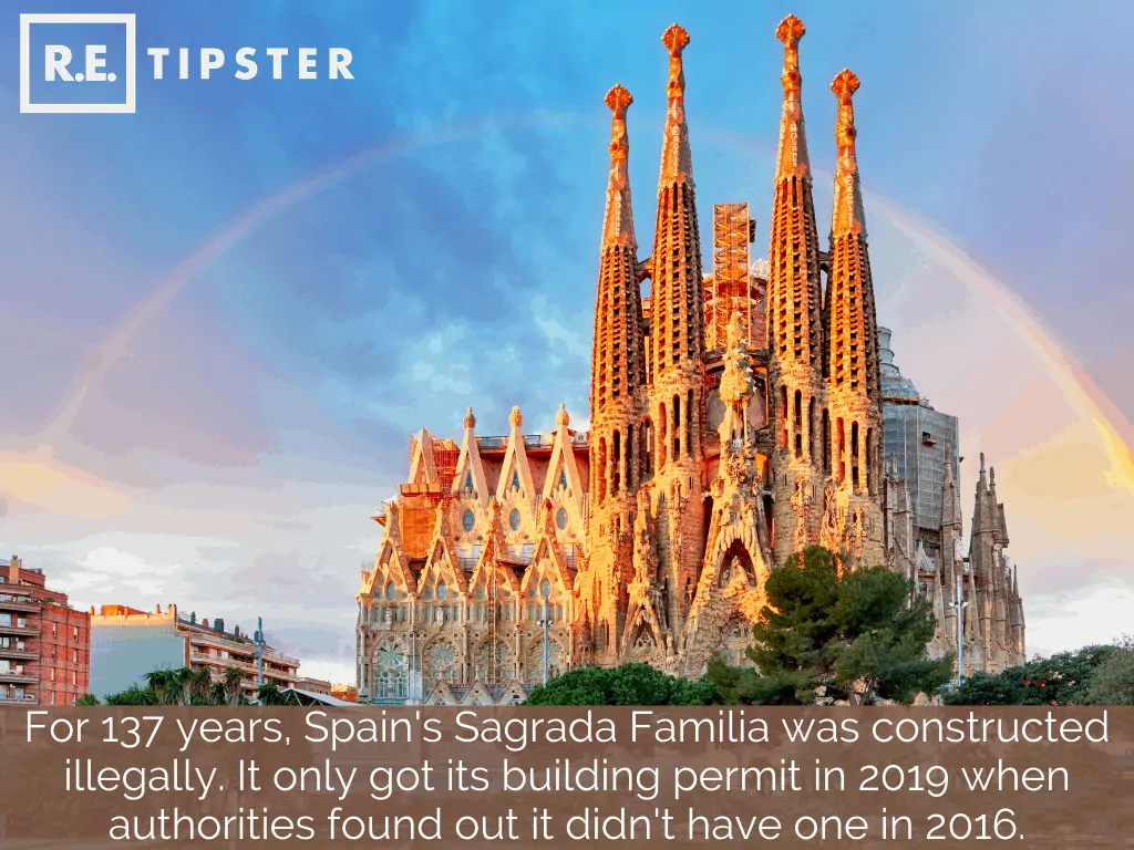 sagrada familia constructed illegally building permit