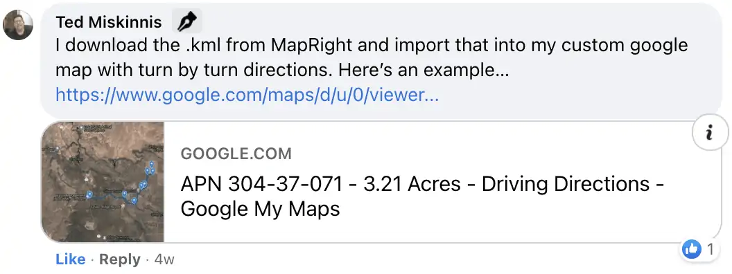 Google KML Directions