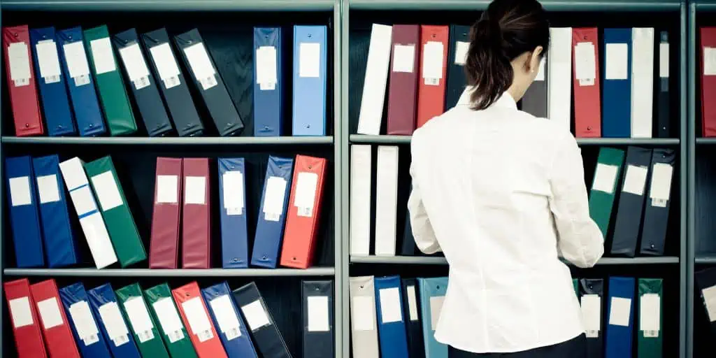 paralegal organizing files