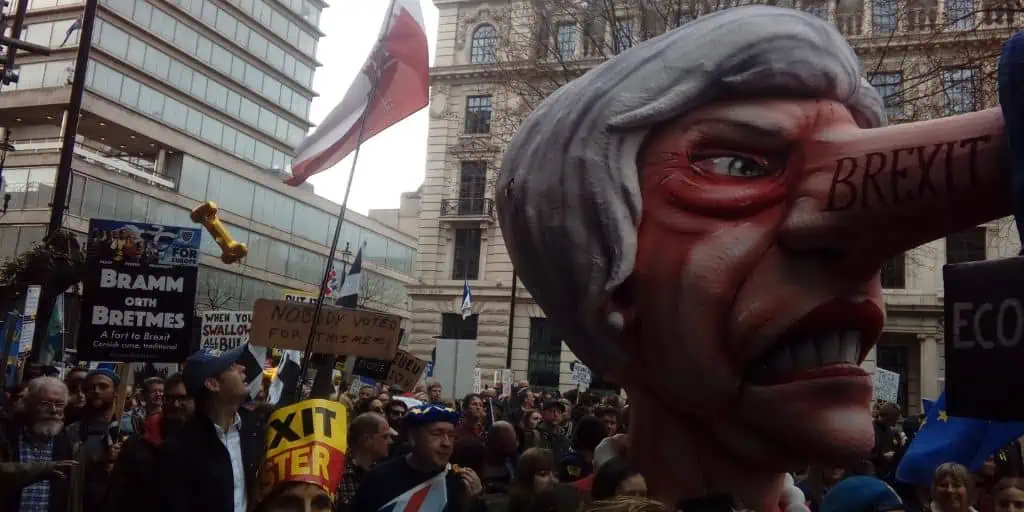 brexit protest theresa may