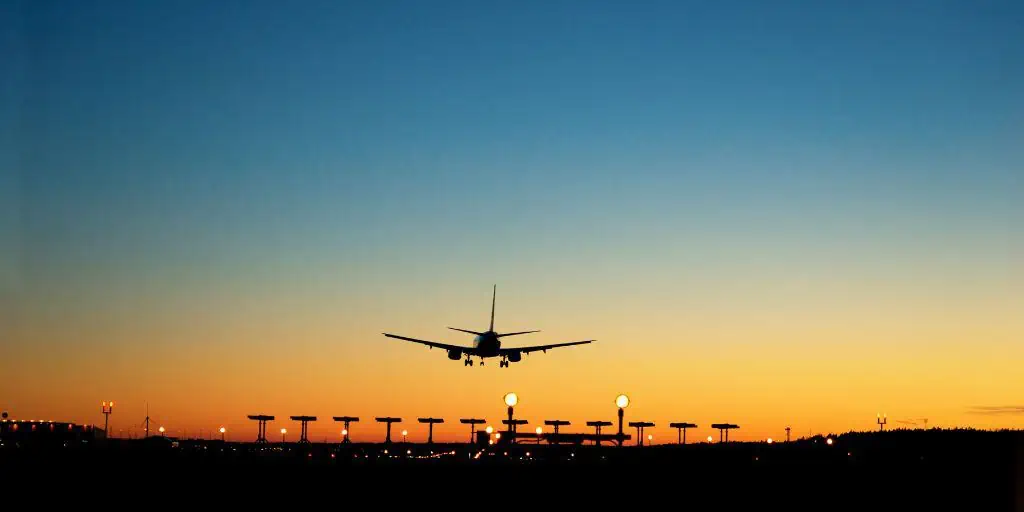 airport sunset