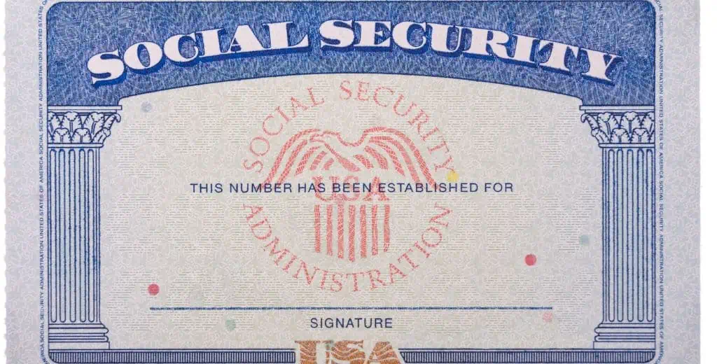 blank social security card