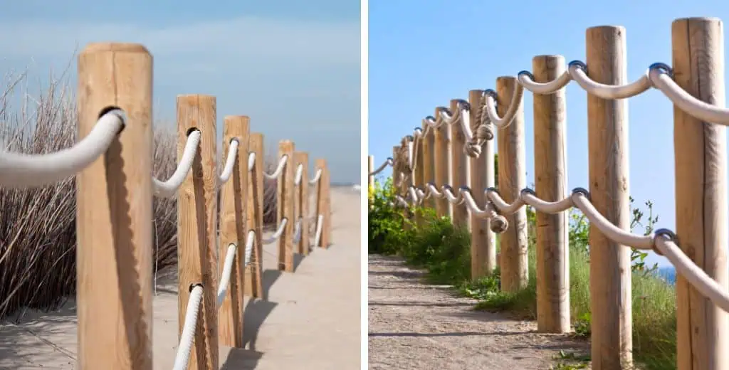 Rope-and-Post Fence