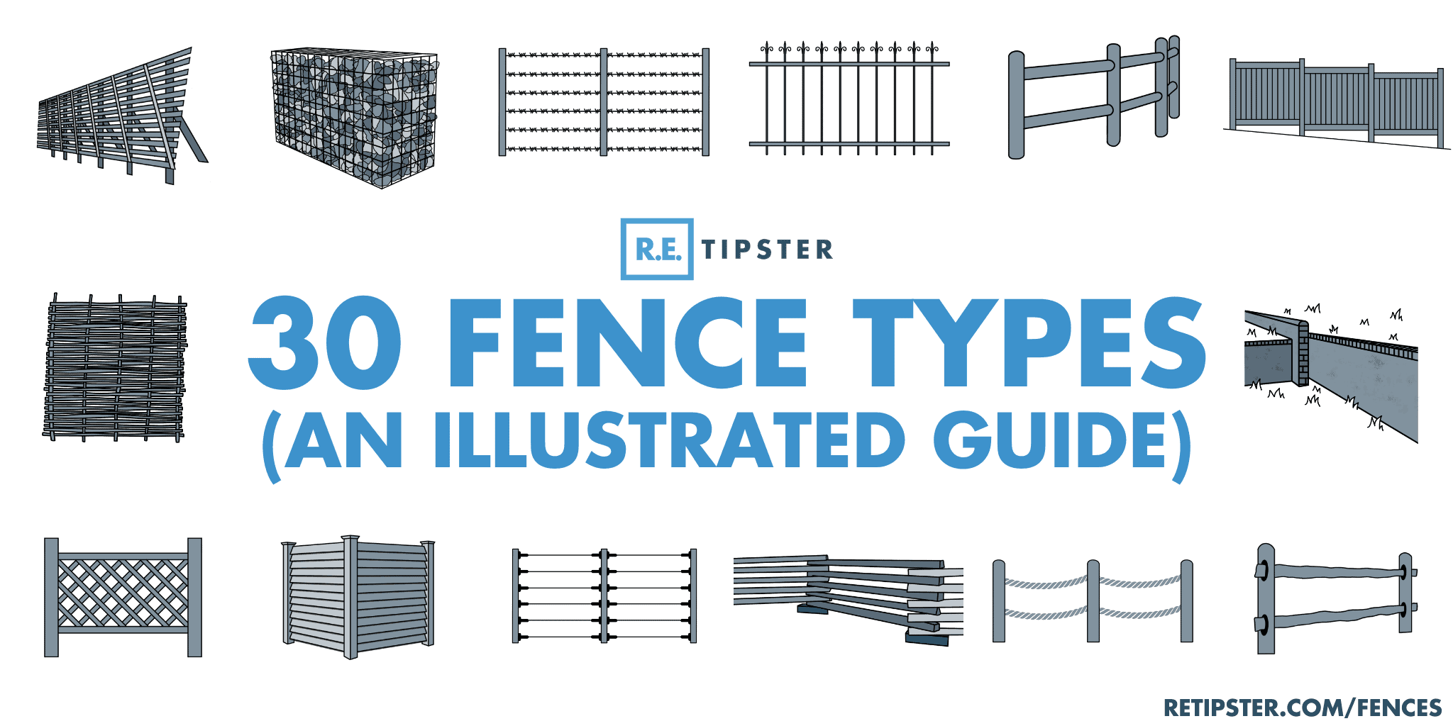 30 Fence Types An Illustrated Guide