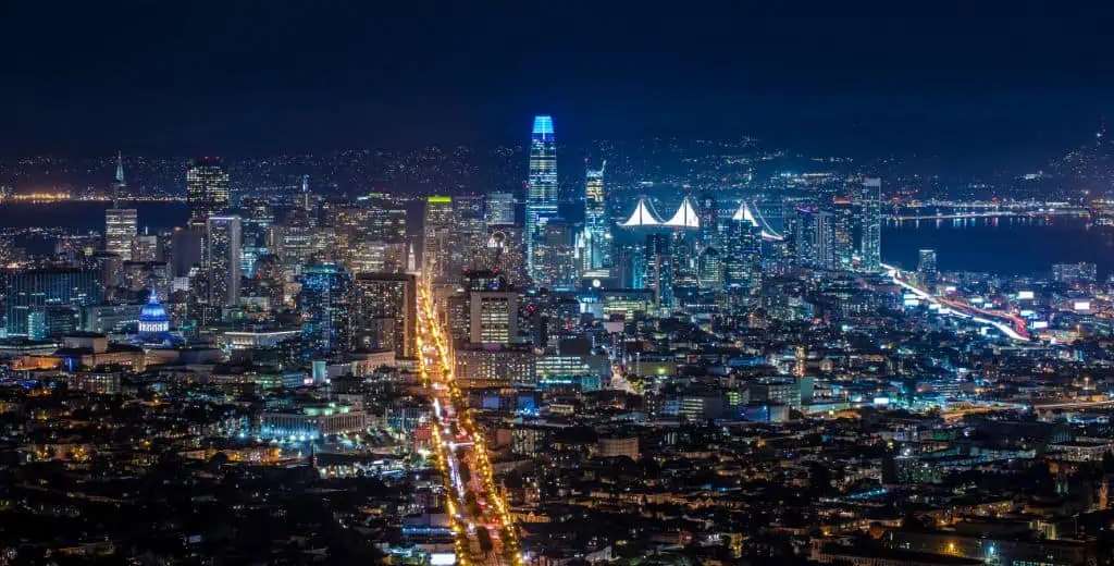 san francisco skyline night