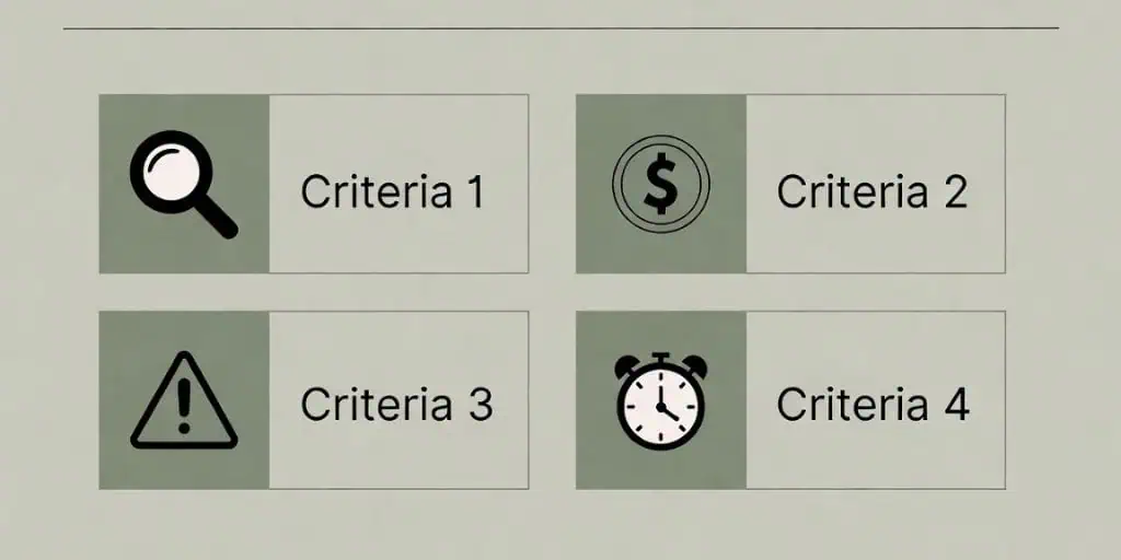 land buying criteria