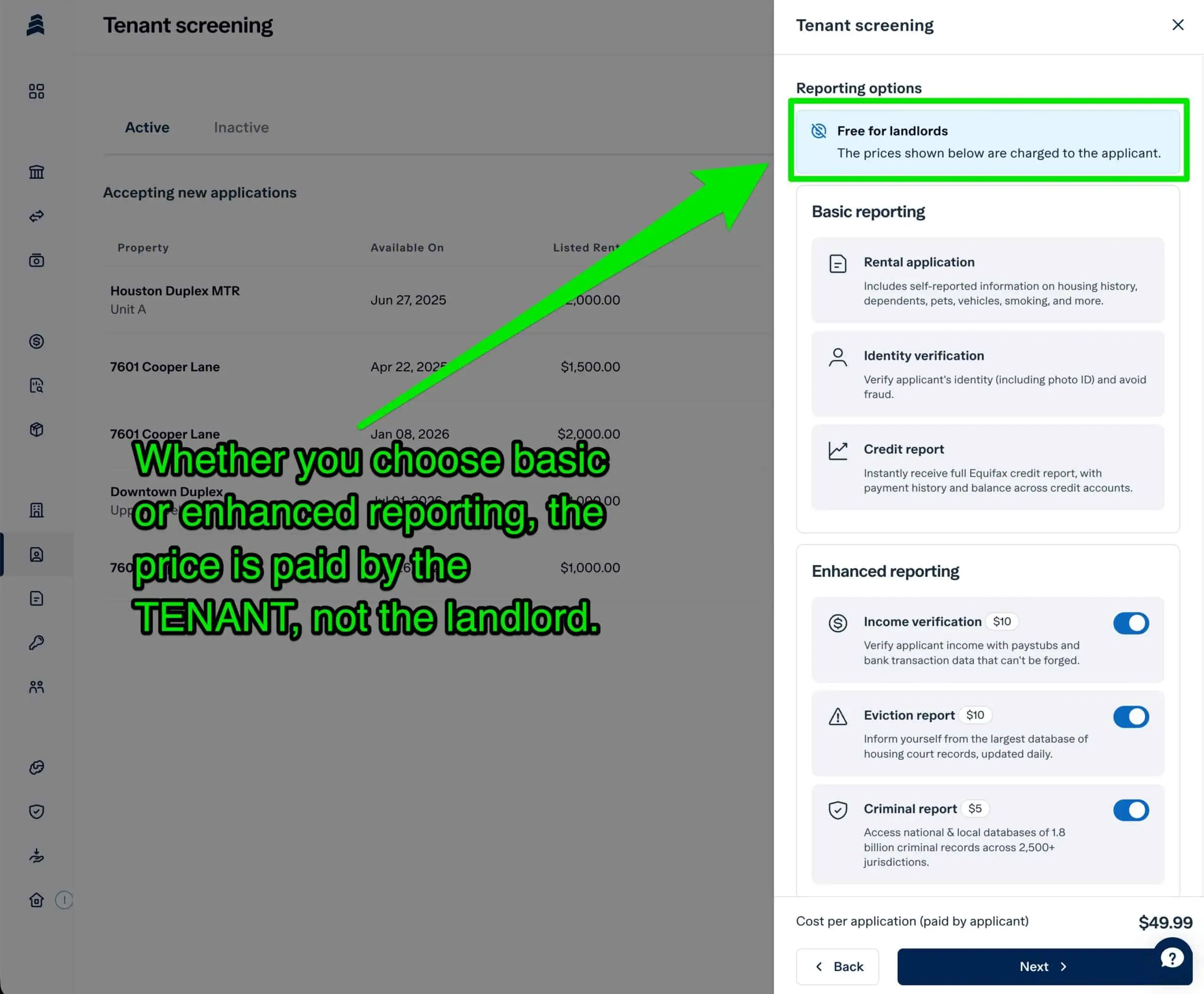 Baselane Tenant Screening