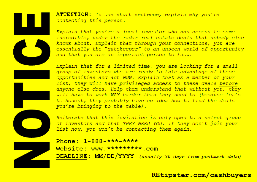 Postcard Template #2 - The Bold Notice