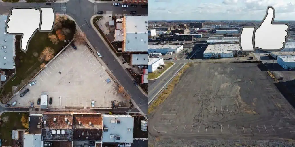 parking lot shape comparison