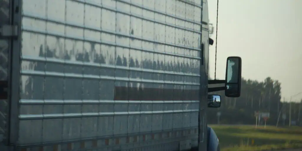 semi truck close up