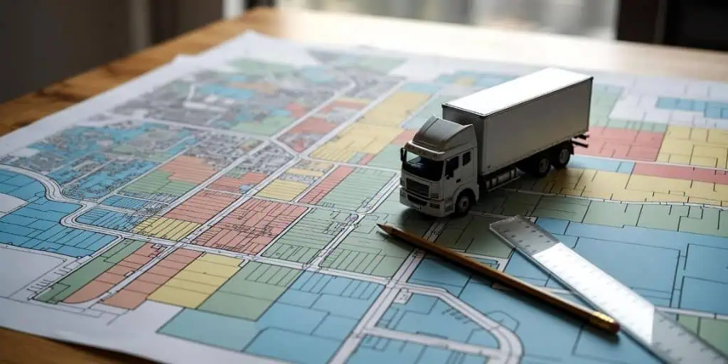 semi truck zoning map